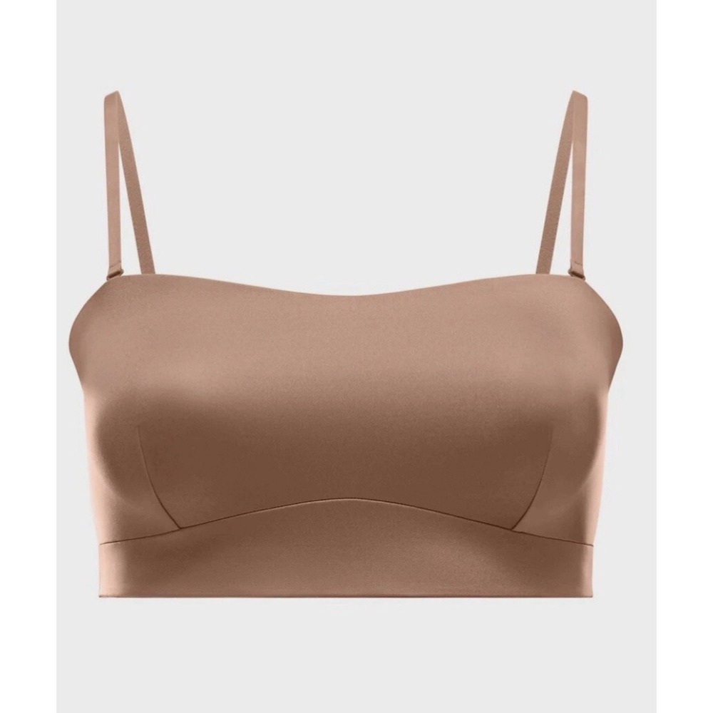 Yitty Headliner Shaping Bandeau Bralette Bra Crop Top Brown Sugar Womens Size S